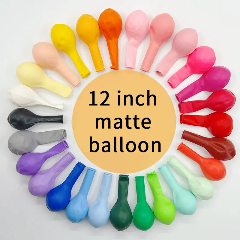 12 pulgada matte balloon