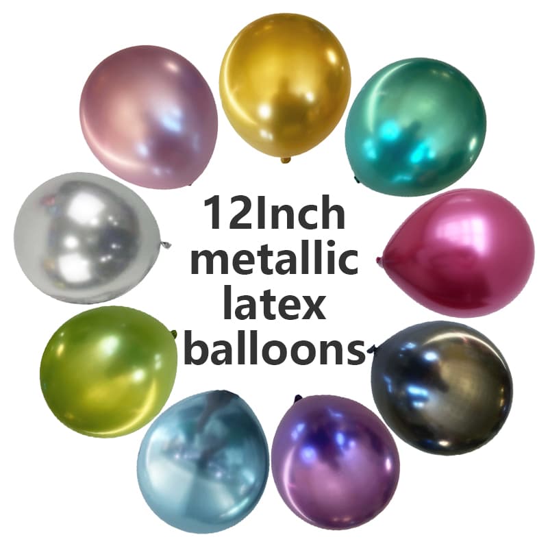12 Inch Metallic Chrome Latex Balloon