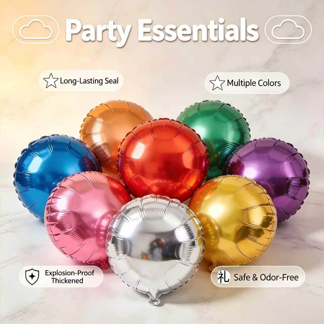 18 Inch Round Foil Mylar Balloons