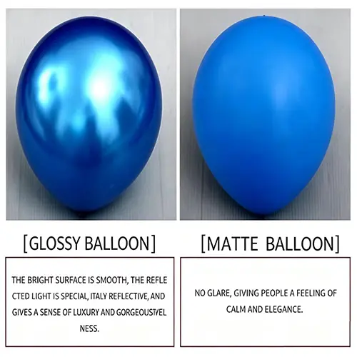Matte vs Glossy Latex Balloon