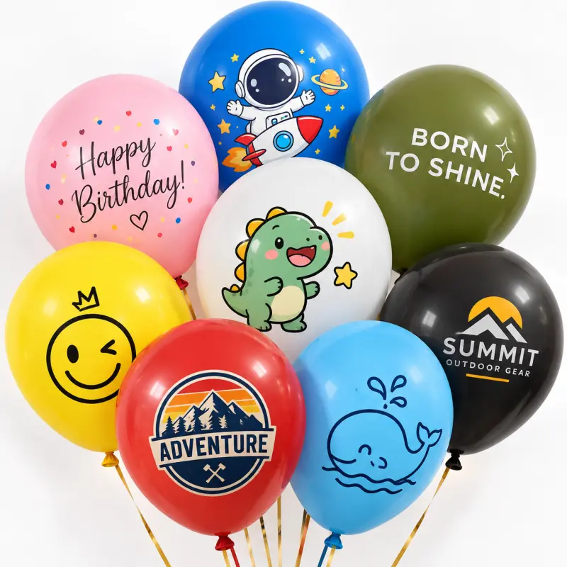Custom Printed Latex Balloon MOQ para sa Maramihang Disenyo ng Logo