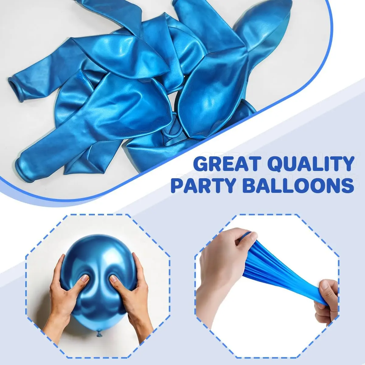 Metallic Blue Balloon