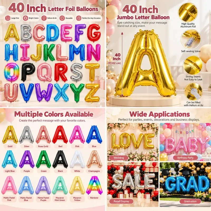 40 Inch Letter Foil Balloon