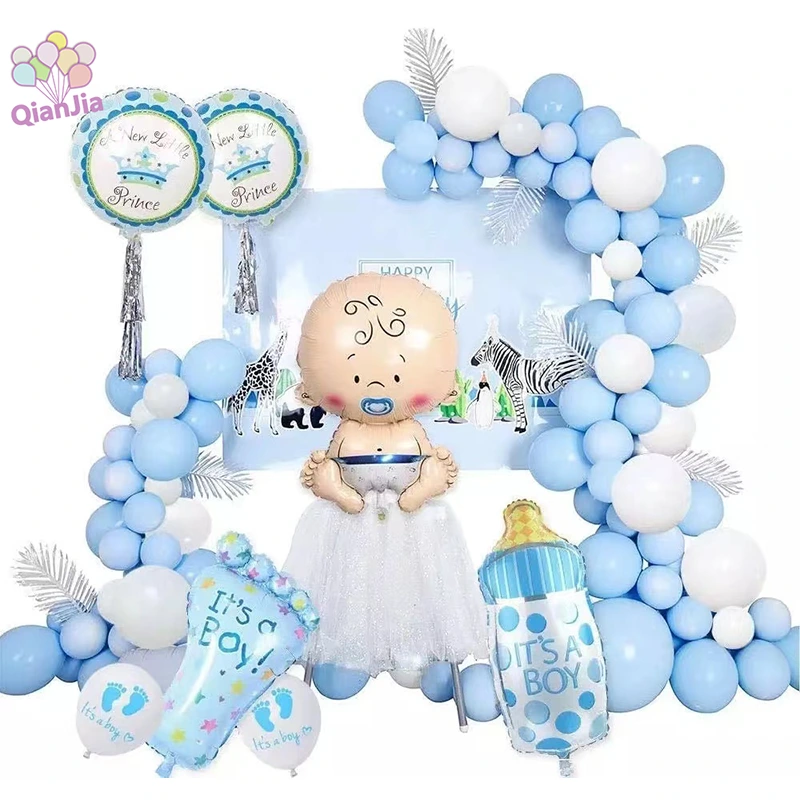 Baby Shower Balloon Arch Garland Kit na may Foil Balloon