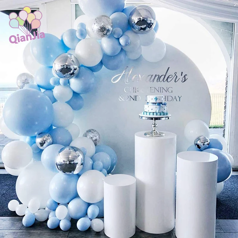 Blue Birthday Balloon Arch