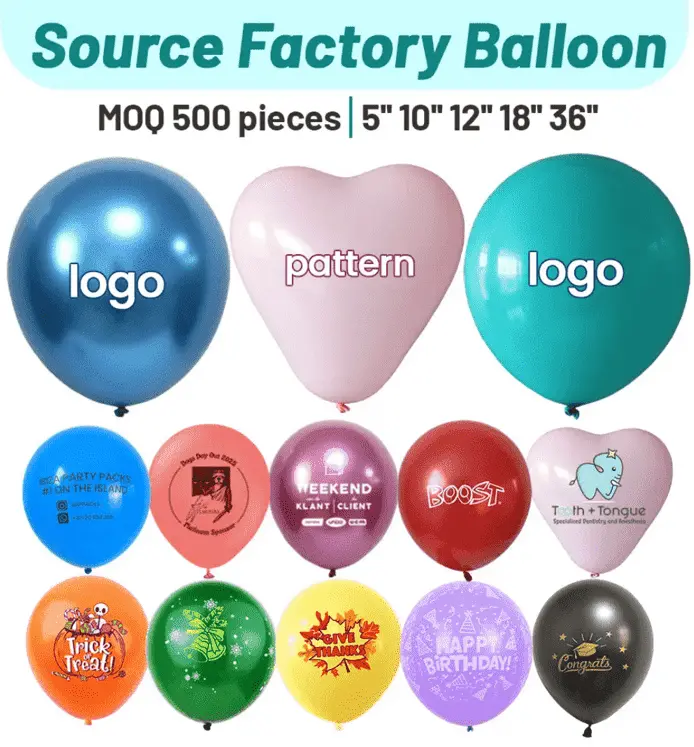 Custom na Logo Latex Balloon