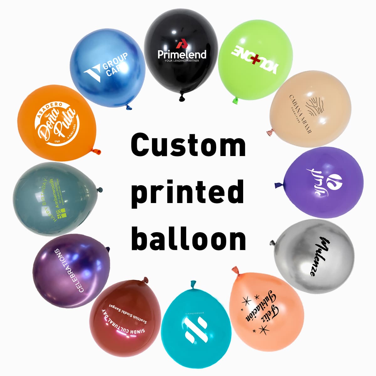 Mga Custom na Logo na Naka-print na Latex Balloon
