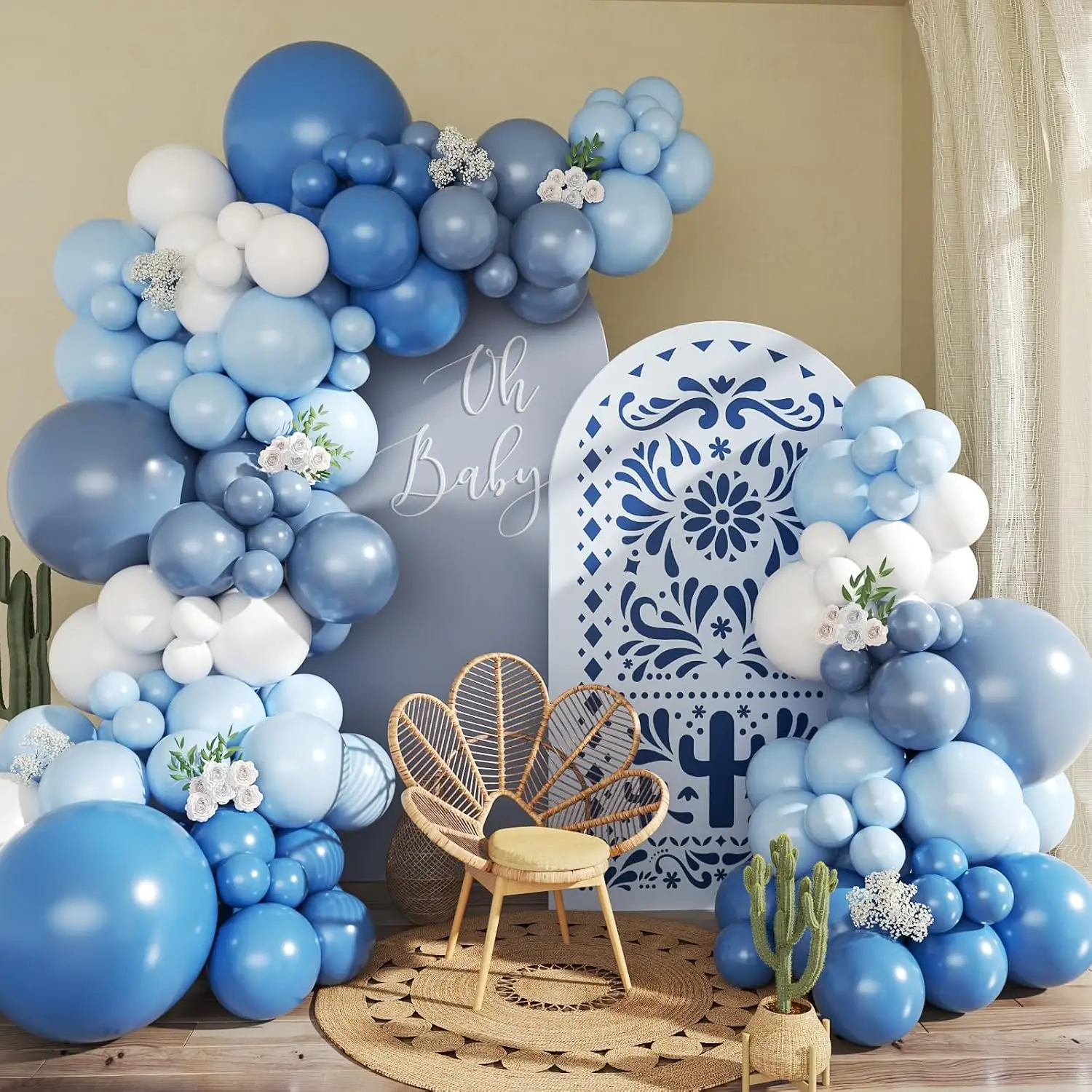 Denim Blue Balloon Garland Arch Kit