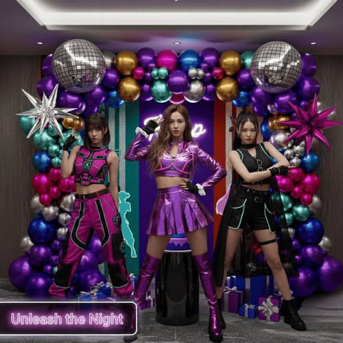 Disco balloon arch kit