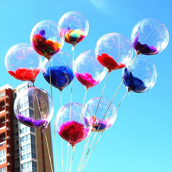 Led Bobo Balloon na may Feather Filling