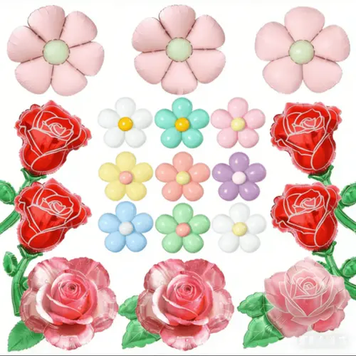 Mga lobo ng foil ng bulaklak