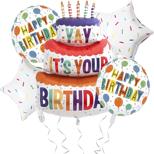 Set ng kaarawan ng foil balloon