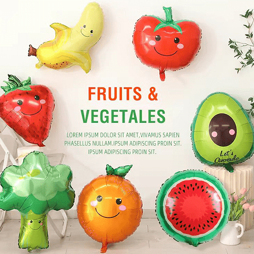 Mga lobo ng foil ng mga prutas at gulay