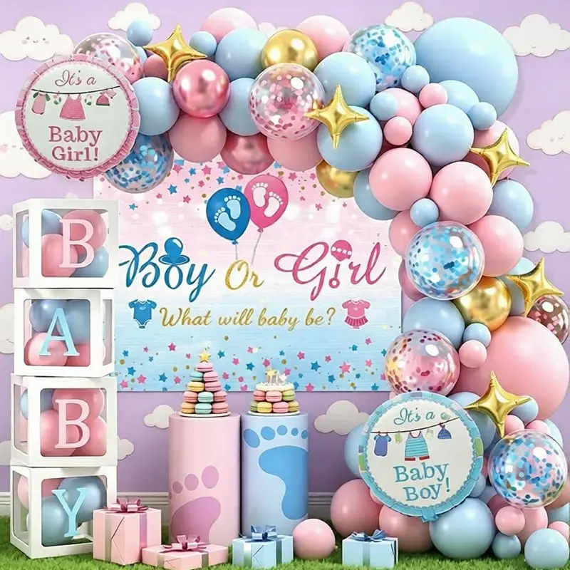 Gender Neutral Baby Shower Balloon Garland Arch Kit