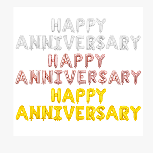 Maligayang anibersaryo ng foil balloon
