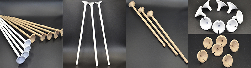 Paper balloon stick holders