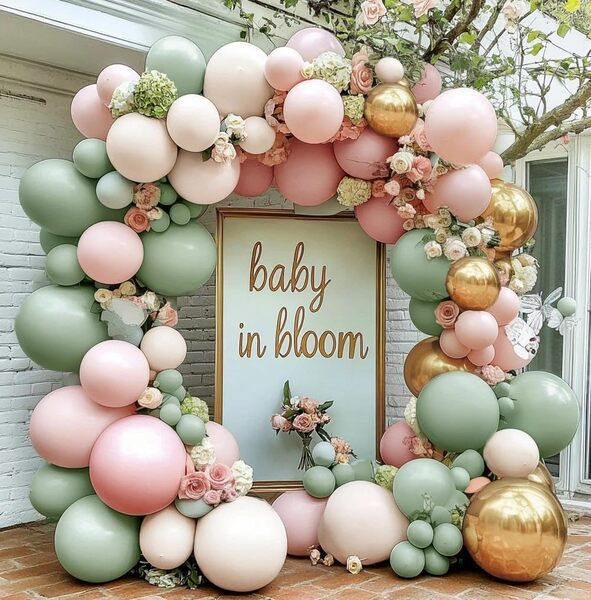 Pink at Green Balloon Arch Kit