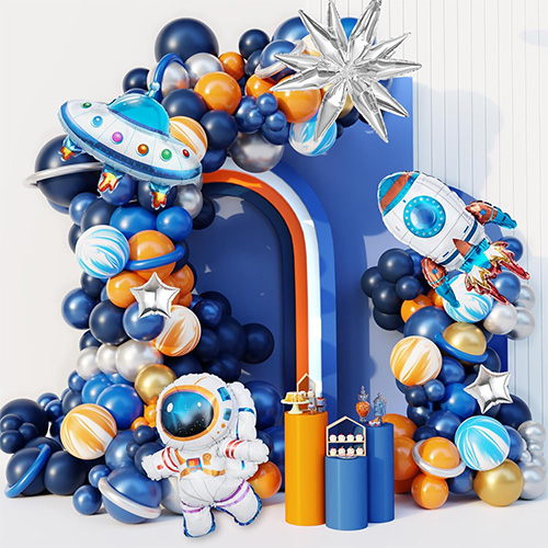 Space balloon garland