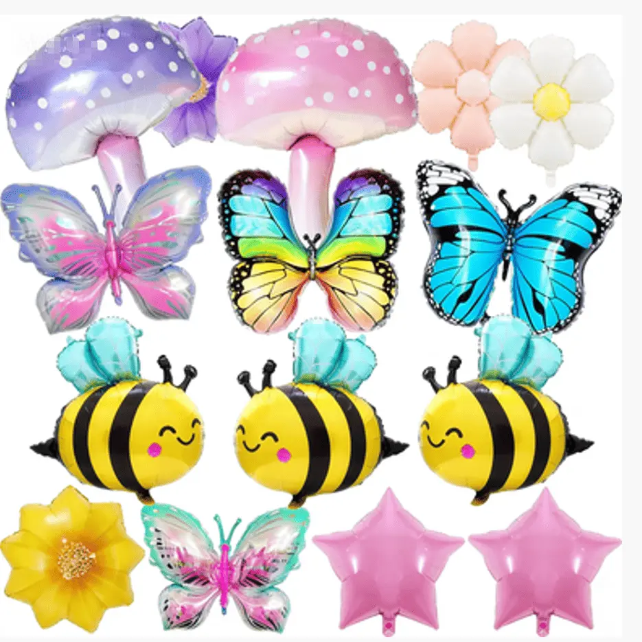 Spring na may temang foil balloon